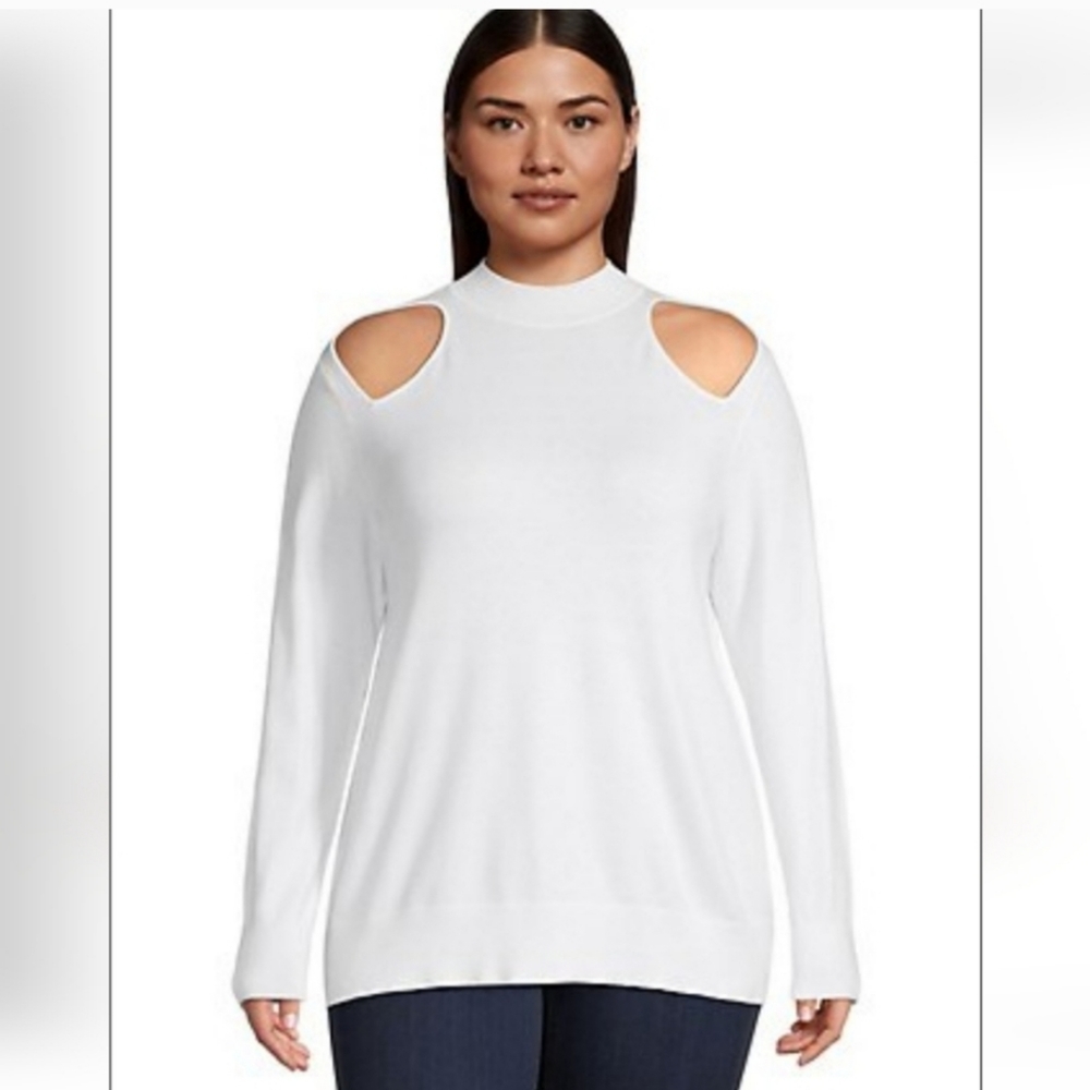 BNWT Sweater with Cut-Out Shoulders  - 2X